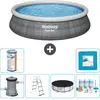 Bestway Rond Opblaasbaar Fast Set Zwembad - Rotanprint - 457 x 107 cm ...