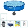 Bestway Rond Steel Pro Zwembad - 366 x 76 cm - Blauw - Inclusief Pomp ...