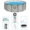 Bestway Rond Steel Pro MAX Zwembad - Steenprint - 427 x 122 cm - Inclu...