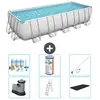 Bestway Rechthoekig Power Steel Zwembad - 640 x 274 x 132 - Grijs - In...
