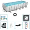 Bestway Rechthoekig Power Steel Zwembad - 640 x 274 x 132 - Grijs - In...