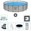Bestway Rond Steel Pro MAX Zwembad - Steenprint - 549 x 122 - Inclusie...