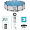 Bestway Rond Steel Pro MAX Zwembad - 427 x 107 cm - Grijs - Inclusief ...