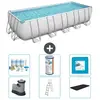 Bestway Rechthoekig Power Steel Zwembad - 640 x 274 x 132 - Grijs - In...