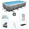 Bestway Rechthoekig Power Steel Zwembad - Rattanprint - 549 x 274 x 12...