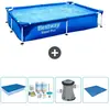 Bestway Rechthoekig Steel Pro Zwembad - 221 x 150 x 43 cm - Blauw - In...