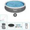 Bestway Rond Opblaasbaar Fast Set Zwembad - Rotanprint - 366 x 76 cm -...