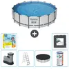 Bestway Rond Steel Pro MAX Zwembad - 488 x 122 cm - Grijs - Inclusief ...
