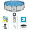 Bestway Rond Steel Pro MAX Zwembad - 457 x 122 cm - Grijs - Inclusief ...