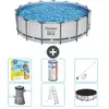 Bestway Rond Steel Pro MAX Zwembad - 457 x 122 cm - Grijs - Inclusief ...