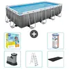 Bestway Rechthoekig Power Steel Zwembad - Rattanprint - 549 x 274 x 12...