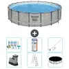 Bestway Rond Steel Pro MAX Zwembad - Steenprint - 549 x 122 - Inclusie...