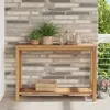 vidaXL Table console Marron 110 x 40 x 45 cm Bois de teck massif