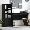 vidaXL Bureau Avec Rangement En Chêne Noir En Bois Aggloméré