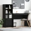 vidaXL Vidaxl Bureau Avec Rangement Chêne Noir Bois D'ingénierie