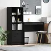 vidaXL Bureau De Rangement En Chêne Noir En Bois D'ingénierie