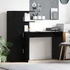 vidaXL Bureau avec rangement en chêne noir en bois d'ingénierie