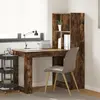 vidaXL Bureau avec étagère avec stockage Chêne fumé 122 x 67 x 145 cm