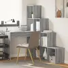 vidaXL Bureau d'angle Sonoma gris 101.5 x 149.5 x 149.5 cm