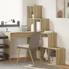 vidaXL Bureau d'angle Chêne sonoma 101.5 x 149.5 x 149.5 cm
