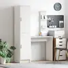 vidaXL Bureau Avec Rangement Blanc Bois D'ingénierie