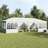 vidaXL Vidaxl Tente De Fête Avec 12 Côtés Blancs 8x4 M Pe