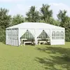 vidaXL Vidaxl Tente De Fête Avec 10 Parois Blanches 6x4 M Pe