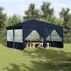 vidaXL Vidaxl Tente De Fête Avec 8 Parois Latérales Bleues 4x4 M Pe