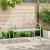 vidaXL Vidaxl Banc Blanc Métal 104 X 52,5 X 89 Cm Fabriqué Pour Durer