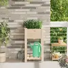 vidaXL Cache-pot de jardin avec étagère Beige 45 x 45 x 76,5 cm