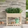 vidaXL - Tuinplanter - met - Rek - 90x90x76 - cm - Massief - Vurenhout