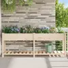 vidaXL Cache-pot de jardin avec étagère Beige 203,5 x 53 x 76,5 cm