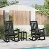 vidaXL Chaise à bascule 2 pcs Noir 92 x 70 x 108 cm Polyéthylène