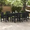 vidaXL Chaise de jardin 6 pcs Noir 65,5 x 59 x 88 cm Polyéthylène