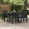 vidaXL Chaise de jardin 4 pcs Noir 65,5 x 59 x 88 cm Polyéthylène