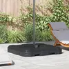 vidaXL Base de parasol à bras déporté Noir 88,5 x 88,5 x 12 cm