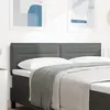 Tête De Lit Design Lignes Gris Foncé 160 Cm En Tissu