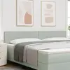 vidaXL Tête de lit Gris clair 200 cm Velours