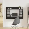 vidaXL Bureau mural Chêne noir 105 x 48 x 75 cm Bois d'ingénierie