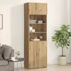 vidaXL Meuble mural - Chêne artisan - 70x425x40 cm - 2 portes - Finition mat