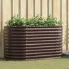 vidaXL Jardinière En Bois Brun Vidaxl 160x80x81 Cm En Acier Galva