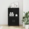 vidaXL Cabinet Roulant Vidaxl Chêne Noir 55x40x91 Cm Bois D'ingénierie