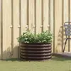 vidaXL Bac surélevé vidaXL Marron 80x80x44 cm en acier galvanisé