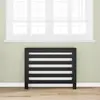 vidaXL Cache-Radiateur Chêne noir 104 x 20 x 82 cm Bois d'ingénierie