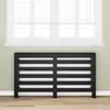 vidaXL Cache-Radiateur Chêne noir 149 x 20 x 82 cm Bois d'ingénierie