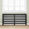 vidaXL Cache-Radiateur Chêne noir 175 x 20 x 82 cm Bois d'ingénierie