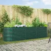 vidaXL Vidaxl Jardin Surélevé Vert 320x80x81 Cm En Acier Galvanisé