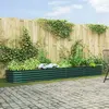 vidaXL Bac de jardin surélevé Vert 400x80x44 cm en acier galvanisé