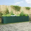 vidaXL Lit surélevé Vert 400 x 80 x 81 cm Acier