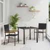 vidaXL - Tuin - stapelstoelen - 2 - pcs - Zwart - en - Bruin